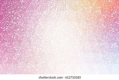 Light Pink, Yellow vector christmas postcard low polygon background. Illustration consisting of triangles. Abstract triangular polygonal origami or crystal design of New Year celebration.
