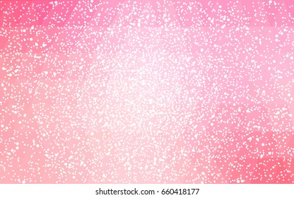 Light Pink, Yellow vector christmas polygon background. Low poly Illustration consisting of triangles with snowflakes. Texture background of New Year celebration.
