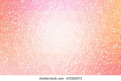 Light Pink, Yellow vector christmas polygon background. Low poly Illustration consisting of triangles with snowflakes. Texture background of New Year celebration.