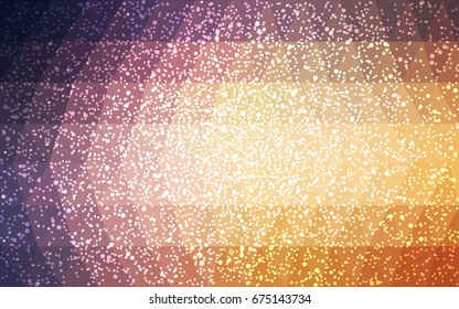 Light Pink, Yellow vector christmas polygon background. Low poly Illustration consisting of triangles with snowflakes. Texture background of New Year celebration.