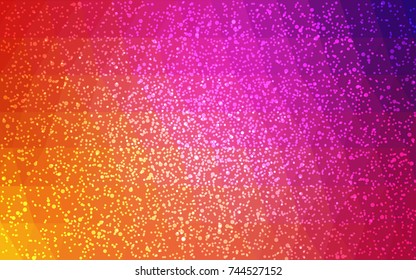 Light Pink, Yellow vector christmas polygon background. Low poly Illustration consisting of triangles with snowflakes. Texture background of New Year celebration.