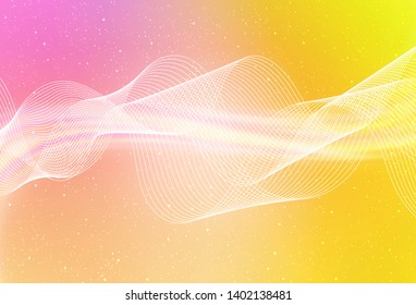 Light Pink, Yellow vector colorful abstract background. Colorful abstract illustration with gradient. New style design for your brand book.
