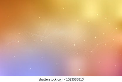 Light Pink, Yellow vector cover with spots. Abstract illustration with colored bubbles in nature style. The pattern can be used for beautiful websites.