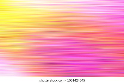 Light Pink, Yellow vector cover with long lines. Decorative shining illustration with lines on abstract template. Best design for your ad, poster, banner.