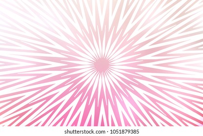 Light Pink, Yellow vector cover with stright stripes. Decorative shining illustration with lines on abstract template. Smart design for your business advert.