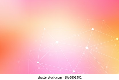 Light Pink, Yellow vector cover with spots, lines. Colorful illustration with circles and lines in futuristic style. Completely new template for your brand book.