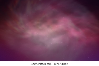 Light Pink, Yellow vector cover with astronomical stars. Modern abstract illustration with Big Dipper stars. Smart design for your business advert.