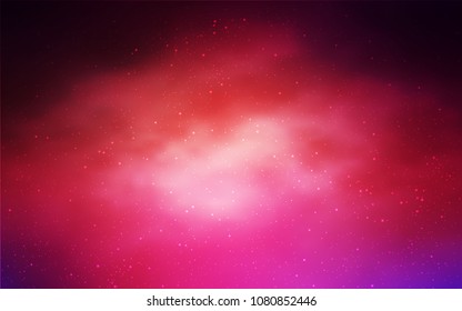 Light Pink, Yellow vector cover with astronomical stars. Modern abstract illustration with Big Dipper stars. Template for cosmic backgrounds.