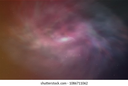 Light Pink, Yellow vector cover with astronomical stars. Glitter abstract illustration with colorful cosmic stars. Pattern for futuristic ad, booklets.