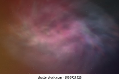 Light Pink, Yellow vector cover with astronomical stars. Space stars on blurred abstract background with gradient. Smart design for your business advert.