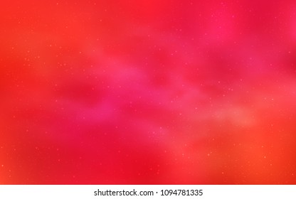 Light Pink, Yellow vector cover with astronomical stars. Blurred decorative design in simple style with galaxy stars. Pattern for astronomy websites.