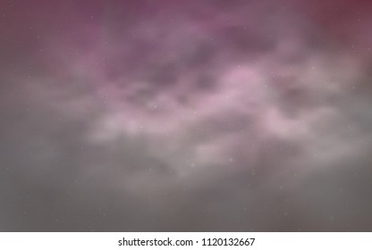 Light Pink, Yellow vector cover with astronomical stars. Shining colored illustration with bright astronomical stars. Pattern for astronomy websites.
