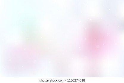 Light Pink, Yellow vector cover with spots. Glitter abstract illustration with blurred drops of rain. Beautiful design for your business advert.