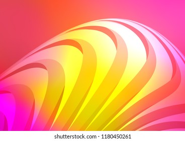 Light Pink, Yellow vector cover with long lines. Glitter abstract illustration with colored sticks. The template can be used as a background.