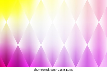 Light Pink, Yellow vector cover in polygonal style. Modern abstract illustration with colorful rectangles. The template can be used as a background.