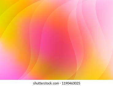 Light Pink, Yellow vector cover with long lines. Blurred decorative design in simple style with lines. Smart design for your business advert.