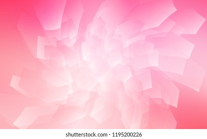 Light Pink, Yellow vector cover with set of hexagons. Design in abstract style with hexagons. Beautiful design for your business advert.