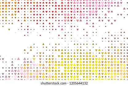 Light Pink, Yellow vector cover in polygonal style. Modern abstract illustration with colorful triangles. Best design for your ad, poster, banner.