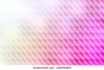 Light Pink, Yellow vector cover with stright stripes. Blurred decorative design in simple style with lines. Pattern for ad, booklets, leaflets.