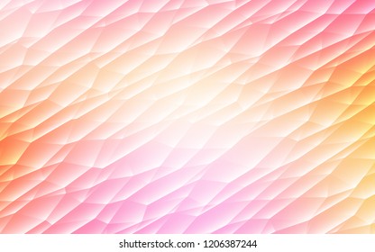 Light Pink, Yellow vector cover in polygonal style. Triangles on abstract background with colorful gradient. Modern template for your landing page.
