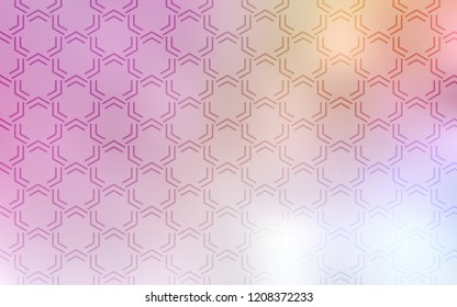 Light Pink, Yellow vector cover with stright stripes. Glitter abstract illustration with colored sticks. The pattern for ad, booklets, leaflets.