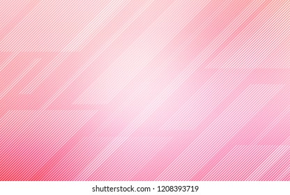 Light Pink, Yellow vector cover with stright stripes. Shining colored illustration with sharp stripes. Template for your beautiful backgrounds.