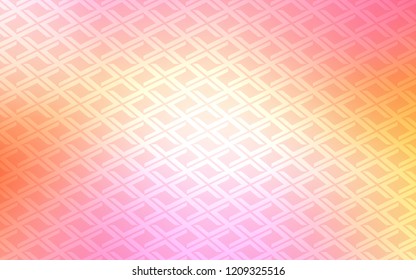 Light Pink, Yellow vector cover in polygonal style. Decorative design in abstract style with rectangles. The template can be used as a background.