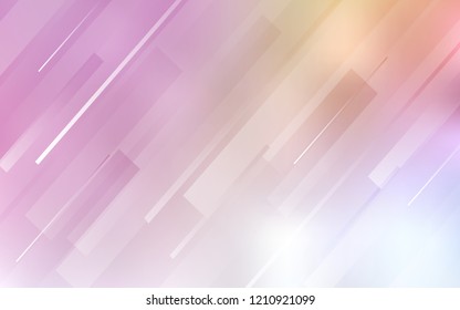 Light Pink, Yellow vector cover with stright stripes. Shining colored illustration with sharp stripes. Pattern for ads, posters, banners.