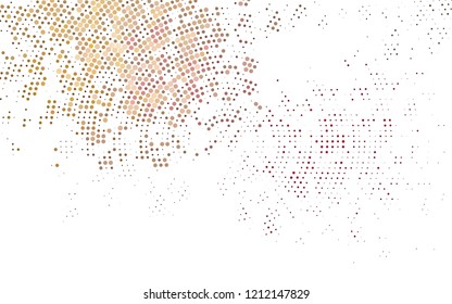 Light Pink, Yellow vector cover with spots. Beautiful colored illustration with blurred circles in nature style. Pattern for ads, booklets.
