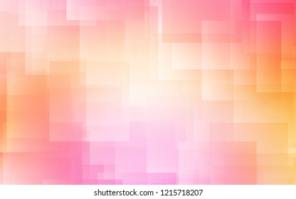 Light Pink, Yellow vector cover with stright stripes. Glitter abstract illustration with colored sticks. Pattern for your busines websites.