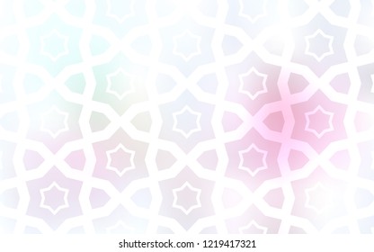 Light Pink, Yellow vector cover with small and big stars. Blurred decorative design in simple style with stars. Pattern for wrapping gifts.