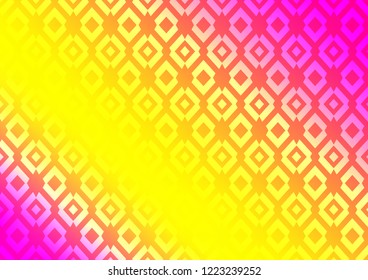 Light Pink, Yellow vector cover in polygonal style. Decorative design in abstract style with rectangles. Pattern for commercials.