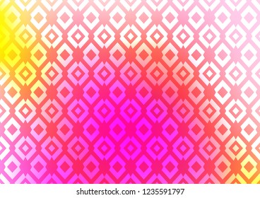 Light Pink, Yellow vector cover in polygonal style. Beautiful illustration with rectangles and squares. Modern template for your landing page.