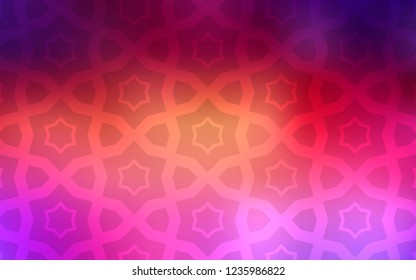 Light Pink, Yellow vector cover with small and big stars. Glitter abstract illustration with colored stars. Template for sell phone backgrounds.