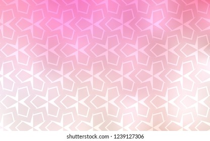 Light Pink, Yellow vector cover in polygonal style. Rectangles on abstract background with colorful gradient. Modern template for your landing page.