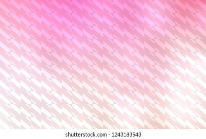 Light Pink, Yellow vector cover with stright stripes. Lines on blurred abstract background with gradient. Pattern for your busines websites.