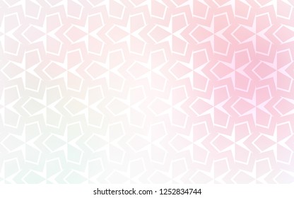 Light Pink, Yellow vector cover in polygonal style. Glitter abstract illustration with rectangular shapes. The template can be used as a background.