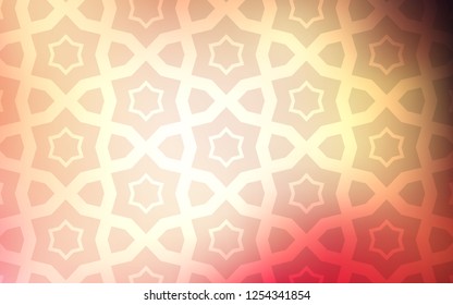 Light Pink, Yellow vector cover with small and big stars. Decorative illustration with stars on abstract template. Pattern for new year ad, booklets.
