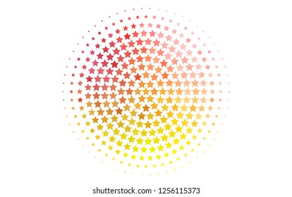 Light Pink, Yellow vector cover with small and big stars. Stars on blurred abstract background with gradient. The pattern can be used for websites.