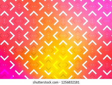 Light Pink, Yellow vector cover with long lines. Glitter abstract illustration with colored sticks. The pattern can be used for websites.