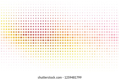 Light Pink, Yellow vector cover with spots. Modern abstract illustration with colorful water drops. Pattern of water, rain drops.