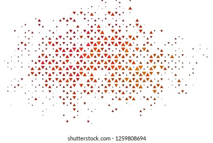 Light Pink, Yellow vector cover in polygonal style. Decorative design in abstract style with triangles. Pattern for commercials.
