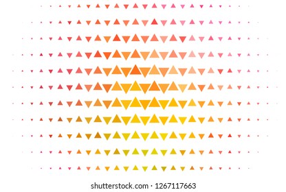 Light Pink, Yellow vector cover in polygonal style. Abstract gradient illustration with triangles. Best design for your ad, poster, banner.