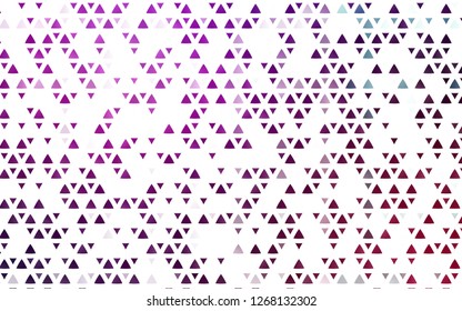 Light Pink, Yellow vector cover in polygonal style. Illustration with set of colorful triangles. Pattern for commercials.