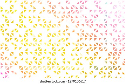 Light Pink, Yellow vector cover in polygonal style. Modern abstract illustration with colorful triangles. Pattern for commercials.