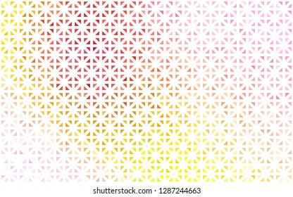 Light Pink, Yellow vector cover in polygonal style. Modern abstract illustration with colorful triangles. Modern template for your landing page.