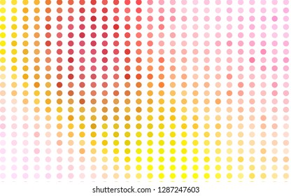 Light Pink, Yellow vector cover with spots. Abstract illustration with colored bubbles in nature style. Pattern for ads, booklets.