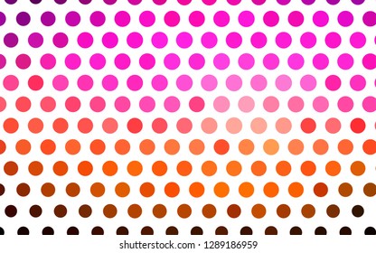 Light Pink, Yellow vector cover with spots. Glitter abstract illustration with blurred drops of rain. Pattern for ads, booklets.