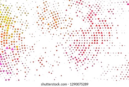 Light Pink, Yellow vector cover in polygonal style. Beautiful illustration with triangles in nature style. Best design for your ad, poster, banner.