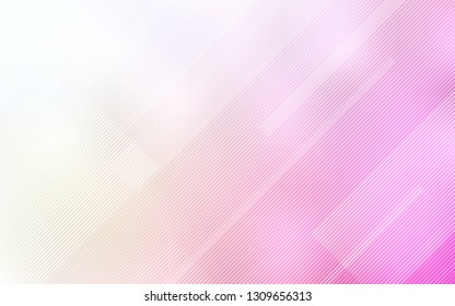 Light Pink, Yellow vector cover with stright stripes. Lines on blurred abstract background with gradient. Pattern for ads, posters, banners.